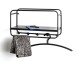 Wandgarderobe >23506< in schwarz, Metall - 45x25x15cm (BxHxT)