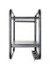 Wandgarderobe >23506< in schwarz, Metall - 45x25x15cm (BxHxT)