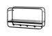 Wandgarderobe >23506< in schwarz, Metall - 45x25x15cm (BxHxT)