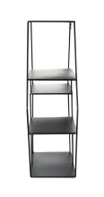 Wandregal >23509< in schwarz, Metall - 61x54x16cm (BxHxT)