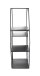 Wandregal >23509< in schwarz, Metall - 61x54x16cm (BxHxT)