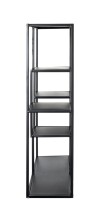Wandregal >23515< in schwarz, Metall - 60x70x18cm (BxHxT)