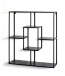 Wandregal >23515< in schwarz, Metall - 60x70x18cm (BxHxT)
