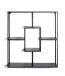 Wandregal >23515< in schwarz, Metall - 60x70x18cm (BxHxT)