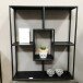 Wandregal >23515< in schwarz, Metall - 60x70x18cm (BxHxT)