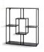 Wandregal >23515< in schwarz, Metall - 60x70x18cm (BxHxT)