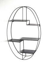 Wandregal >23517< in schwarz, Metall - 44x71x16cm...