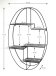 Wandregal >23517< in schwarz, Metall - 44x71x16cm (BxHxT)