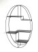 Wandregal >23517< in schwarz, Metall - 44x71x16cm (BxHxT)