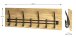 Wandgarderobe >23583< in eiche geölt-schwarz - 60x20x10 (BxHxT)
