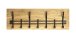Wandgarderobe >23583< in eiche geölt-schwarz - 60x20x10 (BxHxT)