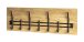 Wandgarderobe >23583< in eiche geölt-schwarz - 60x20x10 (BxHxT)