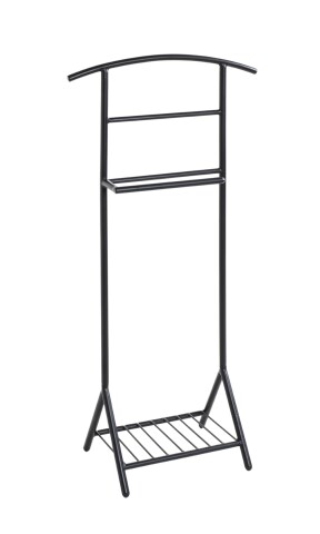 Herrendiener >23591< in schwarz, Metall - 45x101x26cm (BxHxT)