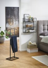 Herrendiener >23592< in schwarz, Metall - 45x101x26cm (BxHxT)