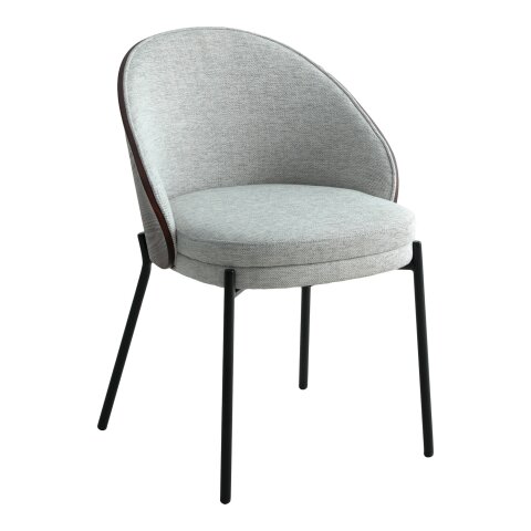Polsterstuhl >Canelas< (2er-Set) in Hellgrau, Stoff - 54,2x75x53,2cm (BxHxT)