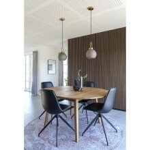 Polsterstuhl >Monaco< (2er-Set) in Schwarz, Glattlederoptik - 48x86x54cm (BxHxT)