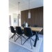 Polsterstuhl >Monaco< (2er-Set) in Schwarz, Glattlederoptik - 48x86x54cm (BxHxT)