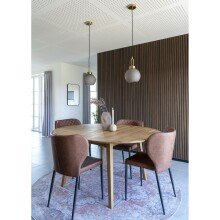 Polsterstuhl >Pisa< (4er-Set) in Braun, Vintagelederoptik - 54x83x52cm (BxHxT)