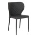 Polsterstuhl >Pisa< (4er-Set) in Grau, Vintagelederoptik - 54x83x52cm (BxHxT)