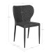 Polsterstuhl >Pisa< (4er-Set) in Grau, Vintagelederoptik - 54x83x52cm (BxHxT)