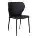Polsterstuhl >Pisa< (4er-Set) in Schwarz, Vintagelederoptik - 54x83x52cm (BxHxT)