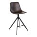 Barhocker >Monaco< (2er-Set) in Braun, Glattlederoptik - 46x84x47cm (BxHxT)