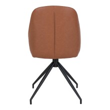 Polsterstuhl >MonteCarlo< (2er-Set) in Braun, Glattlederoptik - 50x88x60 (BxHxT)