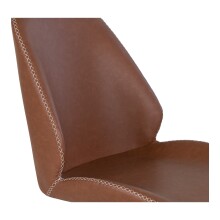 Polsterstuhl >MonteCarlo< (2er-Set) in Braun, Glattlederoptik - 50x88x60 (BxHxT)