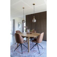 Polsterstuhl >MonteCarlo< (2er-Set) in Braun, Glattlederoptik - 50x88x60 (BxHxT)