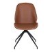 Polsterstuhl >MonteCarlo< (2er-Set) in Braun, Glattlederoptik - 50x88x60 (BxHxT)