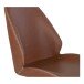 Polsterstuhl >MonteCarlo< (2er-Set) in Braun, Glattlederoptik - 50x88x60 (BxHxT)