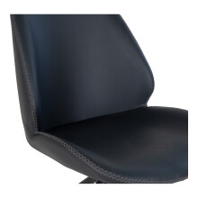 Polsterstuhl >MonteCarlo< (2er-Set) in Schwarz - 50x88x60 (BxHxT)
