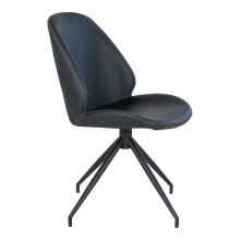 Polsterstuhl >MonteCarlo< (2er-Set) in Schwarz - 50x88x60 (BxHxT)
