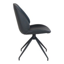 Polsterstuhl >MonteCarlo< (2er-Set) in Schwarz - 50x88x60 (BxHxT)
