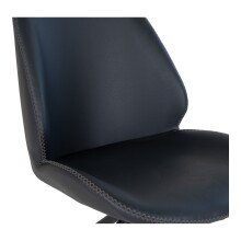 Polsterstuhl >MonteCarlo< (2er-Set) in Schwarz - 50x88x60 (BxHxT)