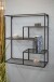 Wandregal >23616< in schwarz, Metall - 50x60x18cm (BxHxT)
