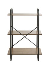 Ablageregal >23894< in schwarz-eiche - 60x93x36cm (BxHxT)