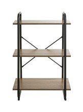 Ablageregal >23894< in schwarz-eiche - 60x93x36cm (BxHxT)