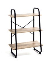 Ablageregal >23894< in schwarz-eiche - 60x93x36cm (BxHxT)