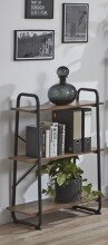 Ablageregal >23894< in schwarz-eiche - 60x93x36cm (BxHxT)