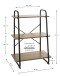 Ablageregal >23894< in schwarz-eiche - 60x93x36cm (BxHxT)