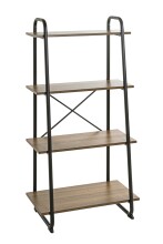 Ablageregal >23895< in schwarz-eiche - 60x128x36cm...
