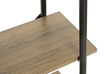 Ablageregal >23895< in schwarz-eiche - 60x128x36cm (BxHxT)