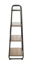 Ablageregal >23895< in schwarz-eiche - 60x128x36cm (BxHxT)