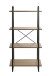 Ablageregal >23895< in schwarz-eiche - 60x128x36cm (BxHxT)