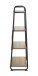 Ablageregal >23895< in schwarz-eiche - 60x128x36cm (BxHxT)