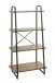 Ablageregal >23895< in schwarz-eiche - 60x128x36cm (BxHxT)