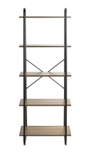 Ablageregal >23896< in schwarz-eiche - 60x164x36cm (BxHxT)