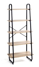 Ablageregal >23896< in schwarz-eiche - 60x164x36cm (BxHxT)