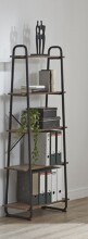 Ablageregal >23896< in schwarz-eiche - 60x164x36cm (BxHxT)